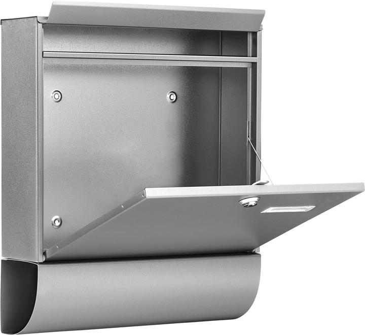 Produktbild Burg Wächter Briefkasten-Set Edelstahl BxHxT 362/422/100 mm Borkum 38770 NI mit Klappe Zeitungsbox Ö