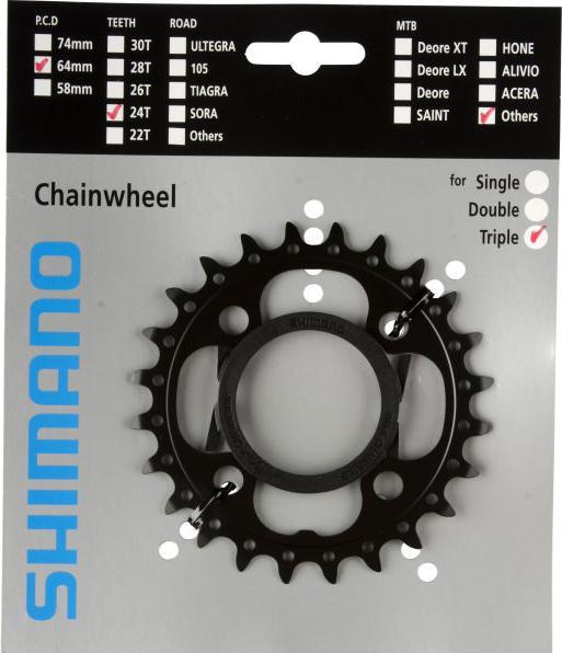 Productafbeelding Shimano Kettingblad Deore FC-M522 24 tanden zwart (24)