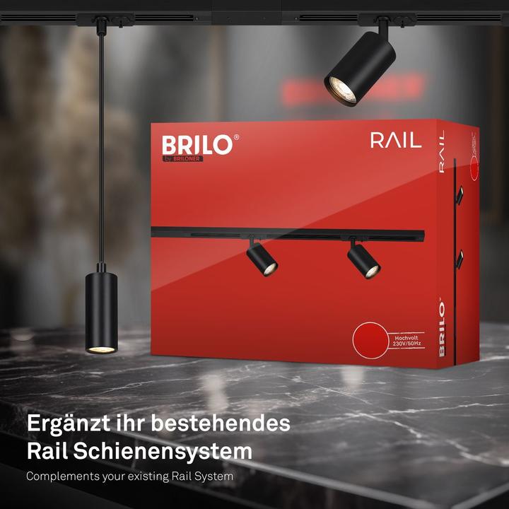 Produktbild Briloner HV-Stromschienensystem - LED Spot, Schwarz, 1xGU10 exkl. Leuchtmittel