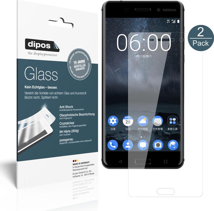 Produktbild Dipos Displayschutz Anti-Shock (2 Stück, Nokia 6)