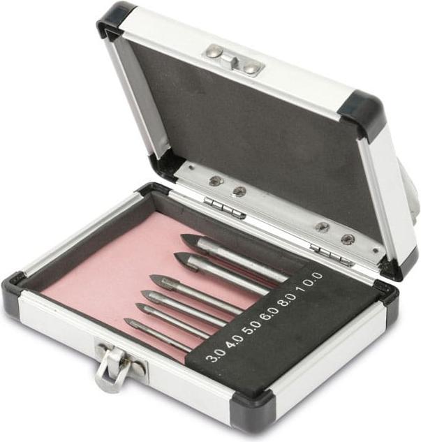 Actual product image Daytools Glass drill bits in aluminium box BS-G-6, 3...10 mm (3, 4, 5, 6, 8, 10 mm)