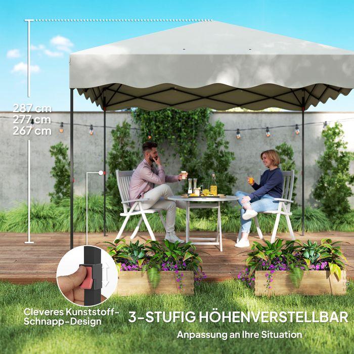 Actual product image Swisshandel24 Faltpavillon ca.3x3m, wasserabweisend Stabil Winterfest, Cremeweiss (297 cm, 297 cm)