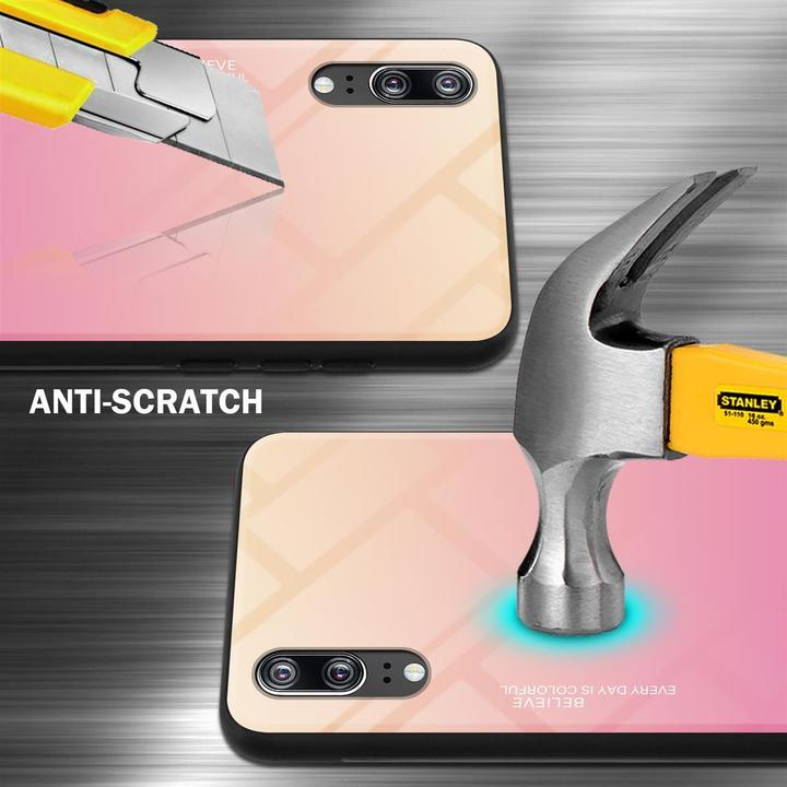 Produktbild Cadorabo TPU 2 Farben Glas Cover (Cubot P20)