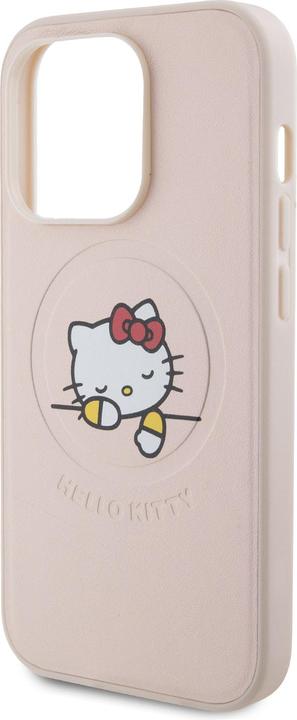 Actual product image Hello Kitty PU Kitty Asleep Logo MagSafe Case for iPhone 15 Pro - Pink (Apple iPhone 15 Pro)