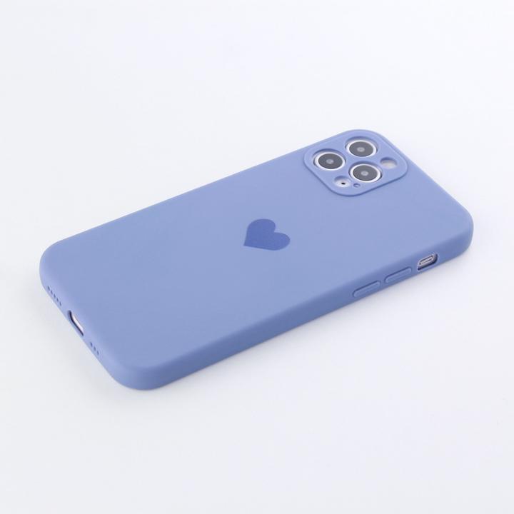 Actual product image PhoneLook Cover Silicone Mat Heart lavender (Apple iPhone 12 Pro Max)