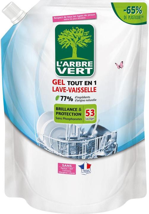 Produktbild L'arbre vert Ökologisches Geschirrspül-Gel All-in-1 Refill (Gel, 53 Waschgänge)