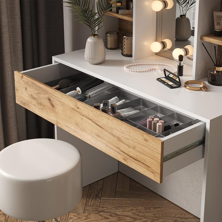 Produktbild Vicco Alexa mit Hocker und Beleuchtung (93 x 40 x 147 cm)