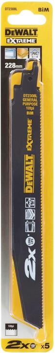 Actual product image DeWalt Sabre saw blade BIM Multi 228mm 5 pieces