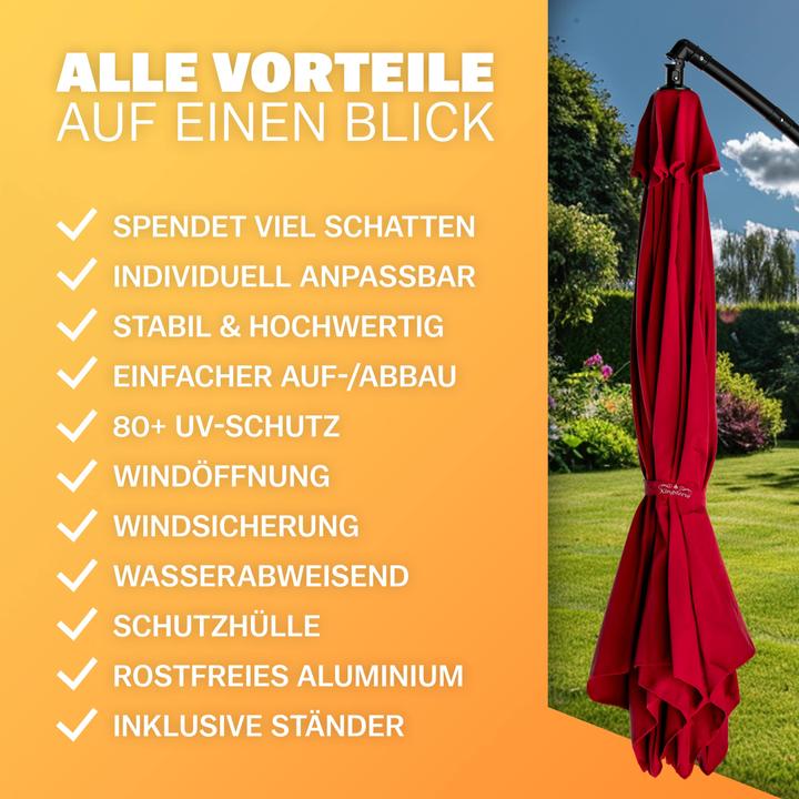 Actual product image Kingsleeve Cantilever umbrella 3,3m (3.30 m)