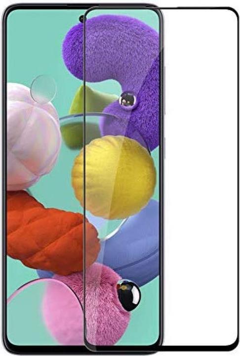 Actual product image Screenguard Samsung Galaxy A51 4G Full Screen Protective Glass Film 2.5D 9H (1 Piece, Samsung Galaxy A51)