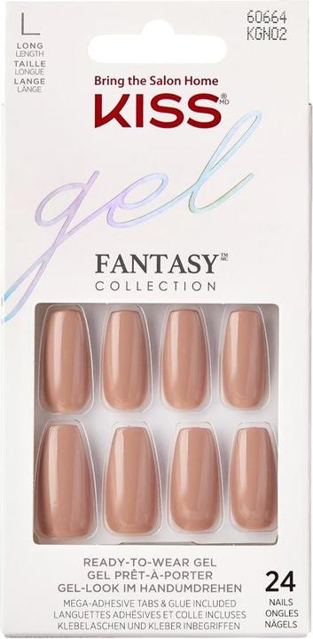 Immagine prodotto KISS Gel Fantasy Nail Kit - Absolutely Fabulous (Unghie artificiali, Trasparente, Bordeaux)