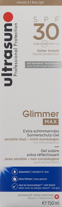 Actual product image Ultrasun Glimmer MAX (Sun gel, SPF 30, 150 ml, 230 g)