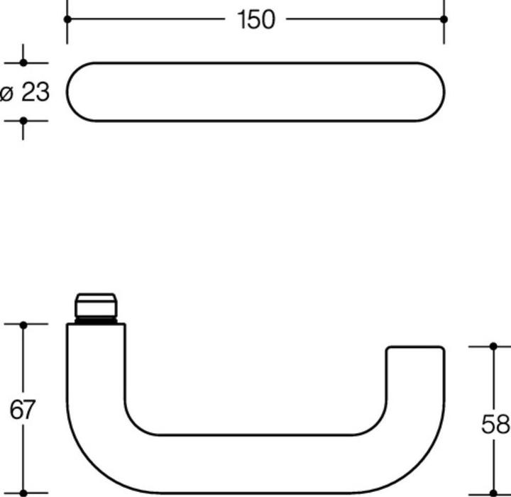 Actual product image Hewi Rosette set 111R02.230 plastic 90 round FBM DIN left / right D/D (Door handle)