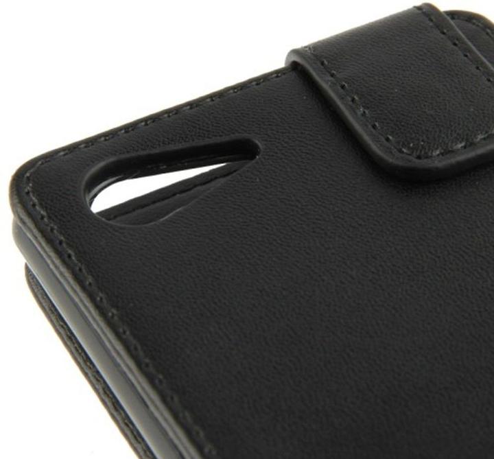 Produktbild König Design Handyhülle Schutzhülle Flip Handytasche für Sony Xperia E3 Schwarz (Sony Xperia E3)
