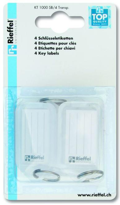 Rieffel Schlüsseletiketten KT 1000 SB/4 TRANSP