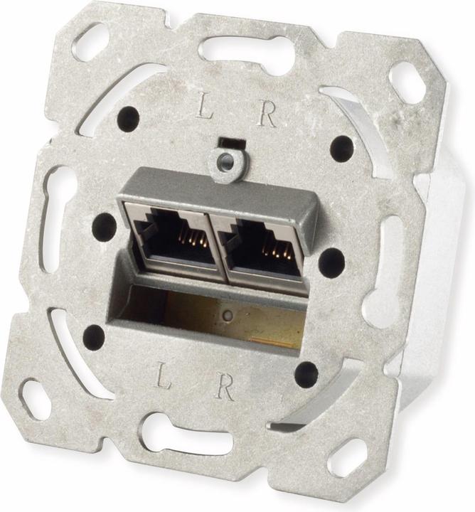 Produktbild Shiverpeaks S/CONN maximum connectivity Netzwerkdose-cat.6A Netzwerkdose 2-Fach designfähig, horizontale Kabelfü