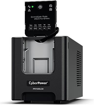 Actual product image Cyberpower Professional Tower Series PR750ELCD (750 VA, 675 W, Line-interactive UPS)