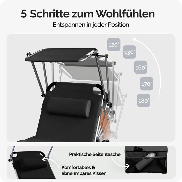 Actual product image Casaria Sun lounger (210 cm)