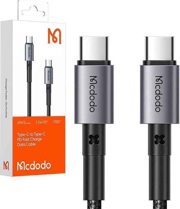 Actual product image Mcdodo Cable USB-C to USB-C CA-3131, 65W, 1.5m (black) (1.50 m, USB 2.0)