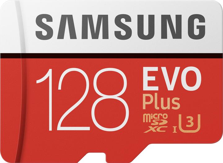 Actual product image Samsung EVO Plus (128 GB, microSDXC, U3, UHS-I)
