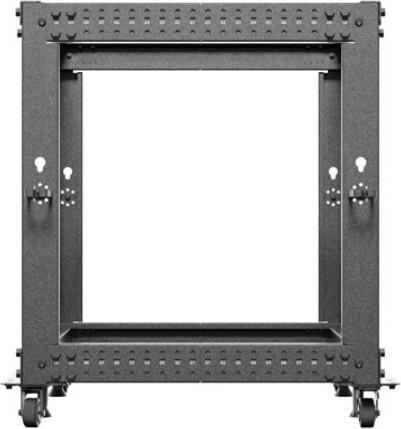Produktbild Lanberg OPEN RACK 19 12U 600X600-1100 REGULOWANY CZARNY (6.86 HE, 19 Zoll Rack)