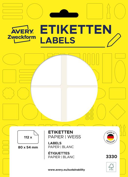 Actual product image Avery Universal labels