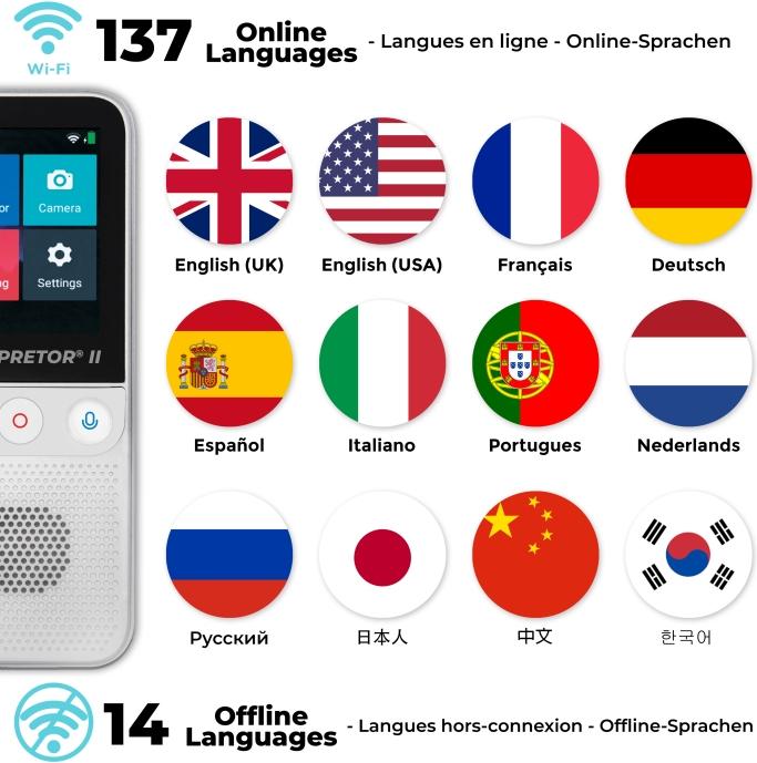 Image du produit Lexibook Interpretor 2 Traducteur vocal instantané avec intelligence artificielle 137 langues avec caméra
