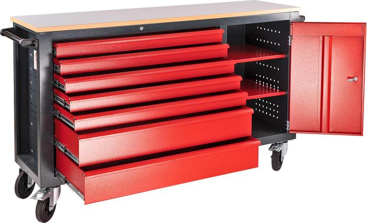 Produktbild Dema Mobile Werkbank / Arbeitstisch fahrbar Carlos 180x48x104 cm (48 cm, 180 cm)