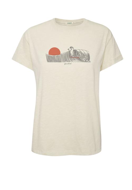 Greenbomb Women's Animal Sloth Waves Stop T-Shirt