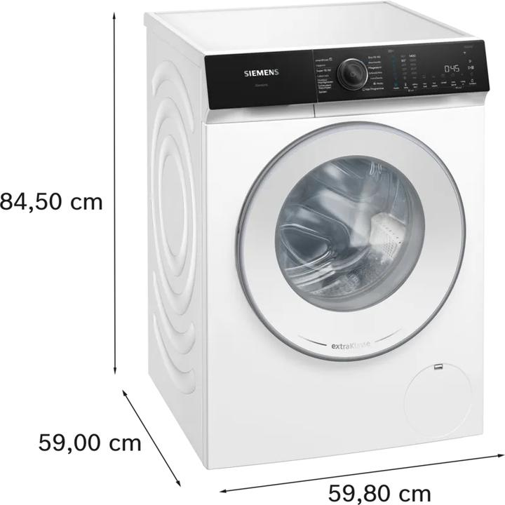 Actual product image Siemens iQ500, Waschmaschine, Frontlader, 9 kg, 1400 U/min., WG44H2M90, ID WG44H2M90 (9 kg, Left)