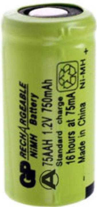 Actual product image GP Batteries GP Akku GP75AAH 2/3AA NiMH-Akku ohne Lötfahne (1 pcs., 2/3 AA, 750 mAh)
