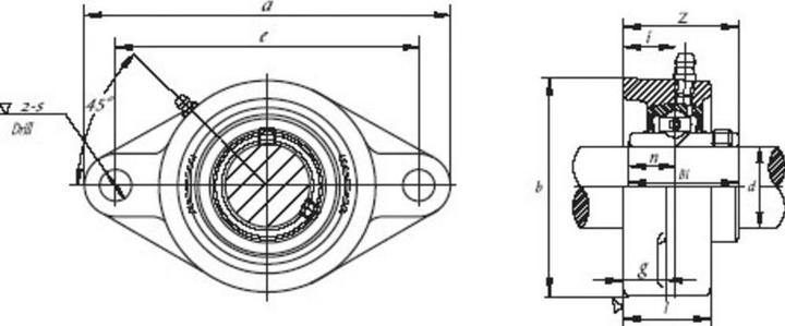 Actual product image UBC Bearing Flange bearing UCFL, cast iron housing UCFL 207 Bore diameter 35 mm Hole spacing 130 mm