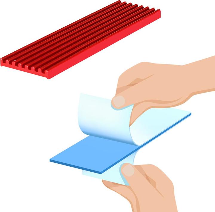 Image du produit Land A06-M2-HSK Système de refroidissement d'ordinateur Disque d'État solide Dissipateur thermique