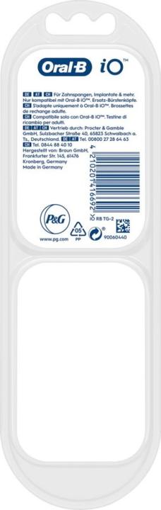 Image du produit Oral-B iO Têtes de brosse de nettoyage spécialisées, 2 pièces (1 x)