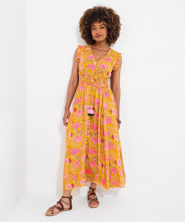 Produktbild Joe Browns Petite Button Front Floral Print Tassel Maxi Dress