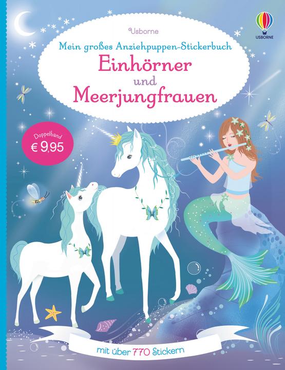 Immagine prodotto Il mio grande libro di adesivi per bambole dress-up: Unicorni e sirene