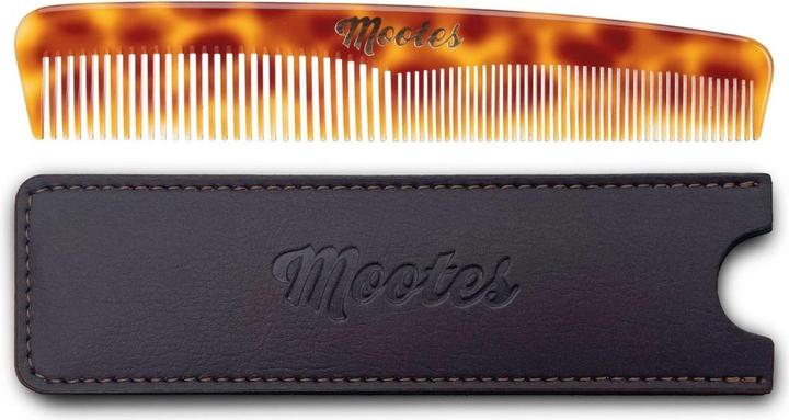 Mootes Haarkamm Chocolat mit Kunstlederhülle
