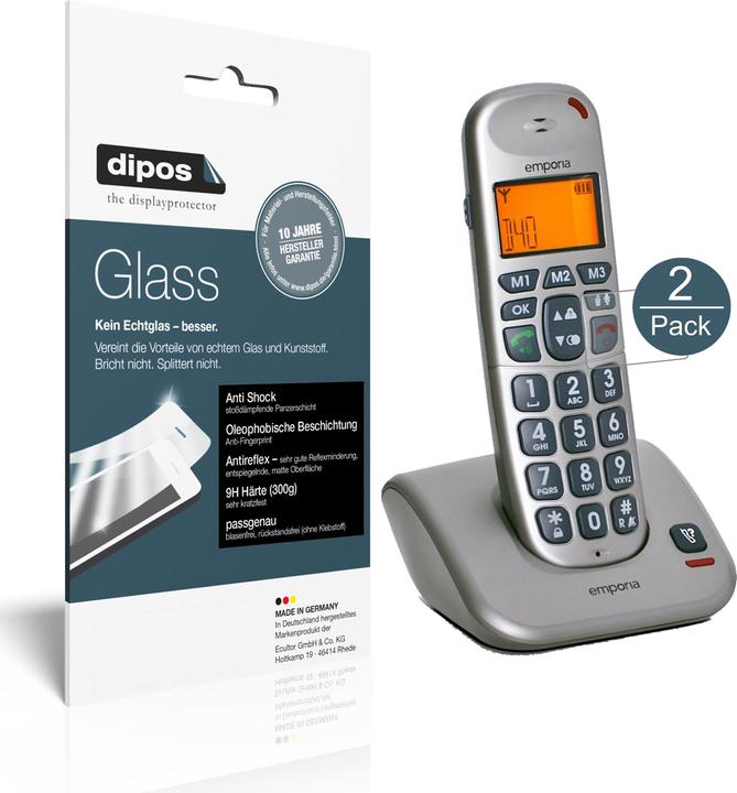 Actual product image Dipos Screen Protector Anti-Shock (2 Piece, Emporia D40 ABB)