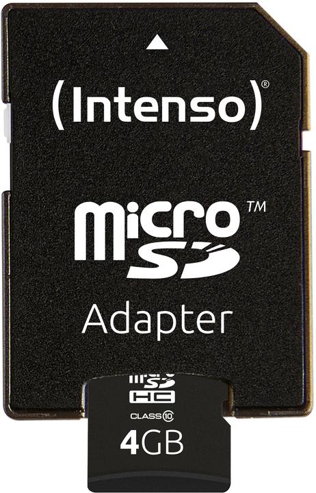 Actual product image Intenso microSD Class 10 (4 GB, microSDHC, U1)
