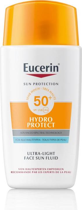 Eucerin SUN Face Hydro Protect Fluid LSF 50+ (Sonnencreme Gesicht, SPF 50+, 50 ml, 73.67 g)
