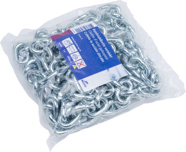 Meister Rundstahlkette Stahl A ø 6 mm 18x8.0 mm 3 m verzinkt (3 m)