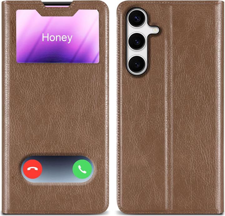 Actual product image Cadorabo Book View cover with double window (Samsung Galaxy S24+)