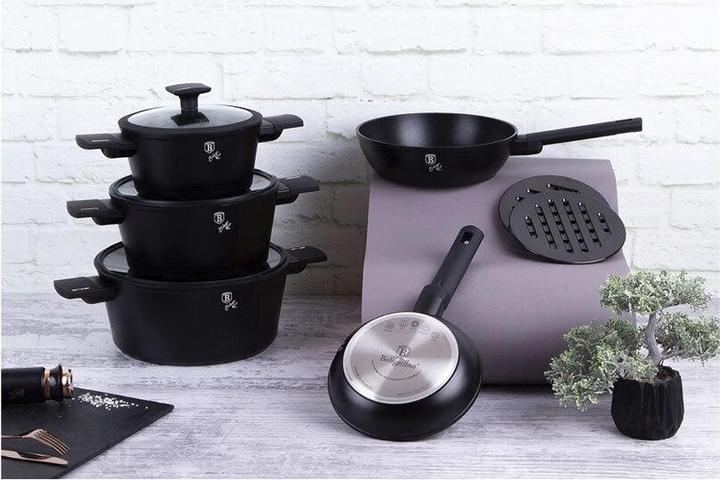Produktbild BerlingerHaus Haus 10-teiliges Kochgeschirr Set Matte Black Collection (Kochtopf, Aluminium)