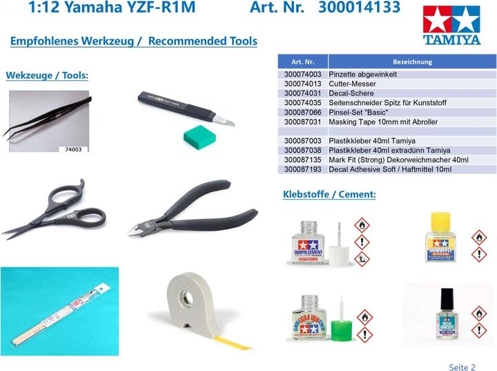 Immagine prodotto Tamiya Yamaha YZF-R1M