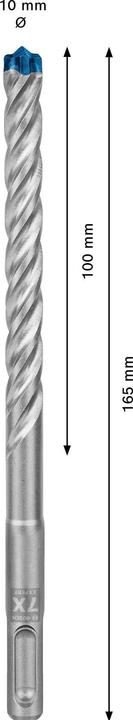 Produktbild Bosch Professional Zubehör EXPERT SDS plus-7X Hammerbohrer, 10 x 100 x 165 mm, 10-tlg. (10 mm)