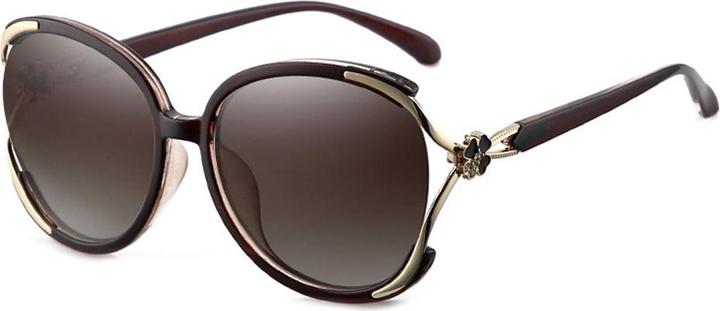 Actual product image Techsuit - Sunglasses Polarized (1384) - for Women with UV Protection, PC - Brown