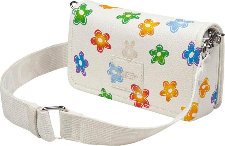 Actual product image Marc Jacobs the mini bag in white leather with flower print