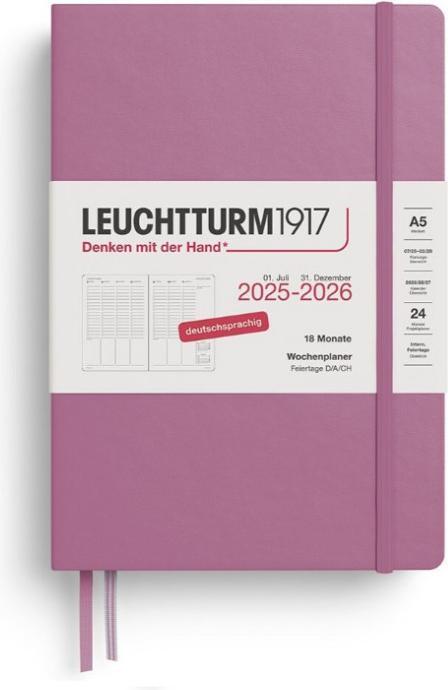 Leuchtturm1917 LEUCHTTURM 1W2/S MED.18mon HC D.ROSE (A5)