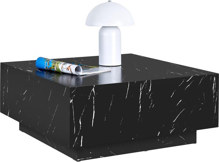 Produktbild tectake Couchtisch Lasley mit Standfuss, Belastbarkeit 45 kg (80 x 80 x 35.5 cm)