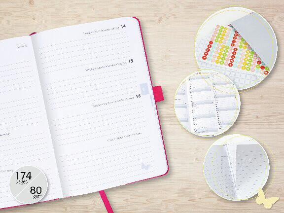 Produktbild Sigel Taschenagenda JOLIE Motiv (Deutsch, Französisch, Niederländisch, Englisch)
